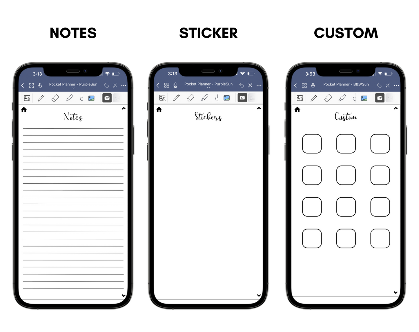 Digital Phone Planner Black