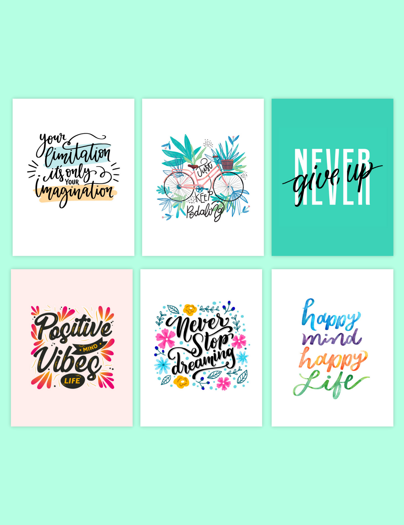 10 Motivational Quote Wall Art