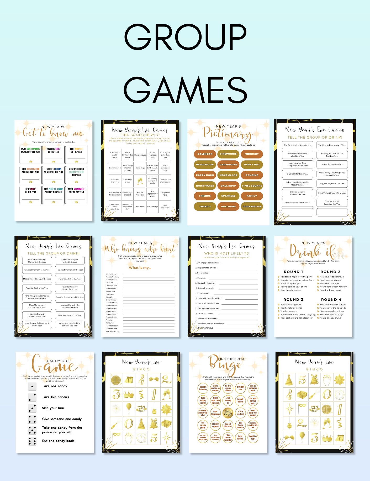 Adults New Years Activity Pack