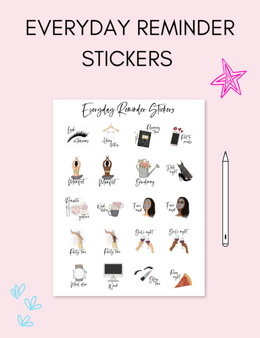 Digital Everyday Reminder Stickers