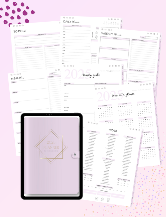 5-in-One Digital Planner Purple (2025 & Undated)