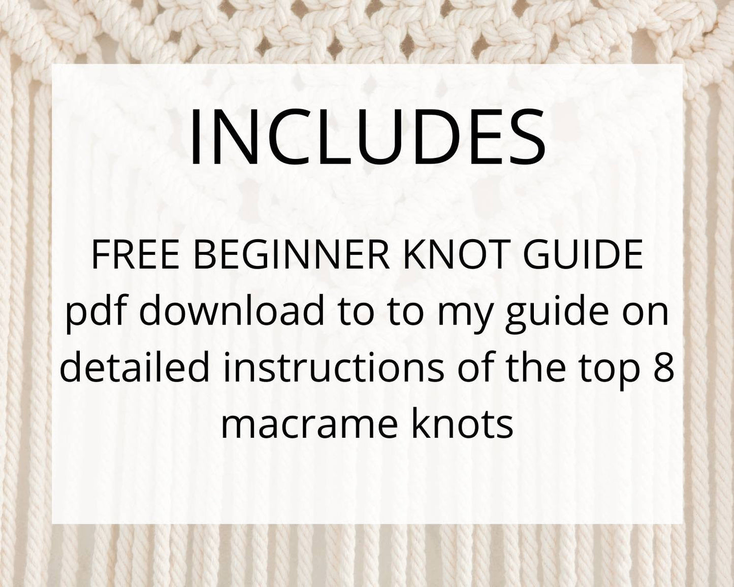 Beginner macrame wall hanging pdf pattern. Digital download