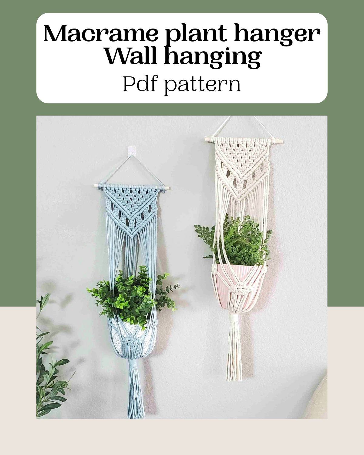Beginner macrame wall hanging pdf pattern. Digital download